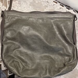 Rough & Tumble Gray Leather Shoulder Bag